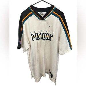 VINTAGE NIKE NBA AUTHENTIC DETROIT PISTONS SHOOTING JERSEY Size Large